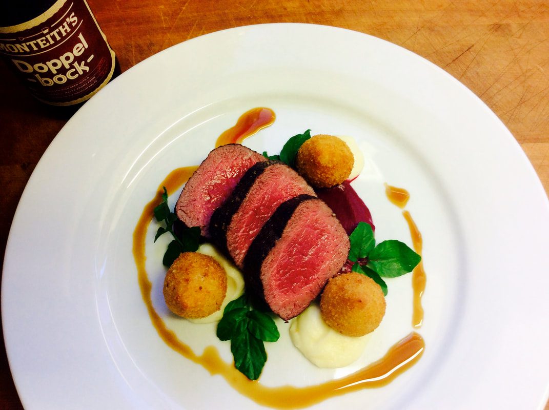 Plated beef fillet